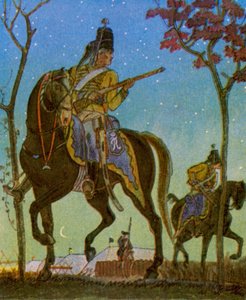 Husarenvorposten / 轻骑兵哨所（彩色石印版）
