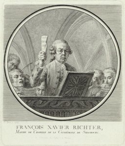 作曲家弗朗茨-夏弗-里希特1709-1789年的画像，1785年。