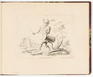Le Tambourin (The Tabor)，Singeries ou différentes actions de la vie humaine représentées par des singes (Monkey Antics or Different Actions of Human Life represented by Monkeys) 作者 弗朗索瓦·菲利普·夏彭蒂埃