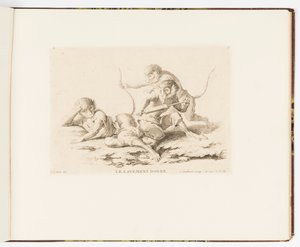 Plate 7, Le Lavement Donné (The Enema Given), Singeries ou différentes actions de la vie humaine représentées par des singes (Monkey Antics or Different Actions of Human Life represented by Monkeys) 作者 弗朗索瓦·菲利普·夏彭蒂埃