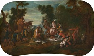 辛格利：野餐》，约1739年。