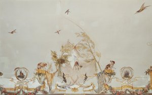 Grande Singerie，细节，c.1735（壁画） 作者 克里斯多夫·休特