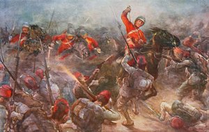 1882年8月28日，Kassassin的Drury Lowes Cavalry，来自&39;英国陆地和海上战役&39;的插图，由Evelyn Wood爵士编辑（1838-1919）1915