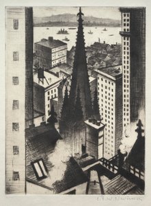 纽约圣殿 作者 Christopher Richard Wynne Nevinson