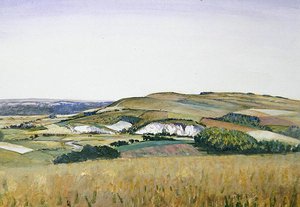 安柏里（纸上水彩和水粉画 作者 克里斯托弗·理查德·怀恩·内文森