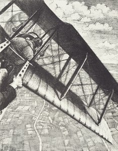 在4000英尺处倾斜c。 1918年（litho） 作者 克里斯托弗·理查德·怀恩·内文森