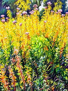 Riverside Late Summer（纸上水彩） 作者 克里斯托弗·莱兰