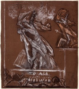 战争纪念碑的人物研究，约1920年。 作者 克里斯托弗·威廉姆斯