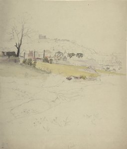 位于城镇边缘的煤矿景观，1840-49年。 作者 约翰罗斯金圈。