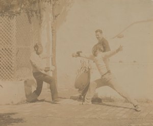 埃德蒙-奎恩围栏，19世纪80年代，1880年代。 作者 托马斯·埃金斯的圈子。