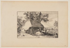 谷仓，选自《风景》（Verscheyden aerdige Lanthuysen...）
