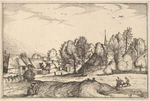 道成一个村，板与Regiunculae城镇和布拉班特公国数19，约1610。