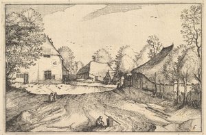 天鹅客栈，图版6来自Regiunculae et Villae Aliquot Ducatus Brabantiae，约1610年。
