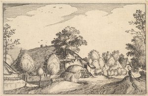 村道，从Regiunculae镇板12和布拉班特公国数，约1610。 作者 克莱斯·詹斯·维舍