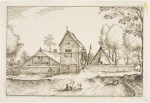 大型围墙农场，《农场、乡间别墅和乡村图画》（Praediorum villarum et rusticarum casularum icones）之后的第 23 版 作者 克拉斯·扬什·维舍尔二世