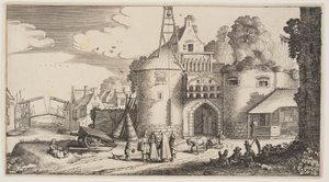 城门，选自风景画（Playsante Lantschappen）