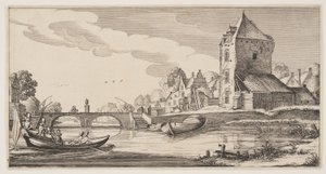 河边的村庄，选自《风景》（Playsante Lantschappen）