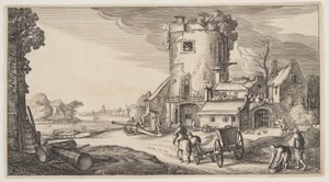 河边的瞭望塔，选自 Landscapes (Playsante Lantschappen)