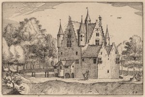 A 城堡 作者 Claes Jansz Visscher 仿照 Johannes van Doetechum，仿照卢卡斯的长老