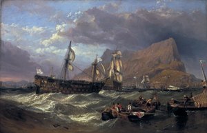拖入直布罗陀的 "胜利号"，1854年