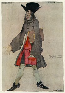 乞丐的歌剧》，Peachum（彩色平版印刷）。