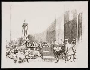 在英国的医院里》，1917年