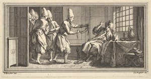 给犯人带绳子，1746-47。