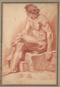 坐着的男性裸体，1693-1695。