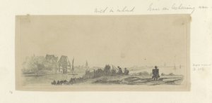 风景：运河、垂钓者和送奶工
Recueil de quatre-vingt-cinq estampes originales（系列标题） 作者 Rembrandt van Rijn（拒绝归因）