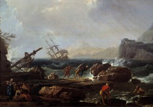 Joseph Vernet (1714-1789) 18 世纪蒙彼利埃，法布尔博物馆的沉船场景 作者 克劳德·约瑟夫·韦尔内