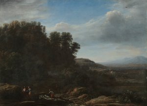 意大利风景，约 1630 年（布面油画） 作者 克劳德·洛兰 (1600 82)