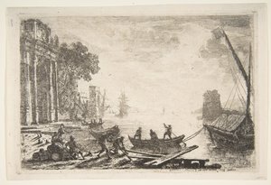 1634年，港口景观与朝阳。 作者 克劳德·洛兰