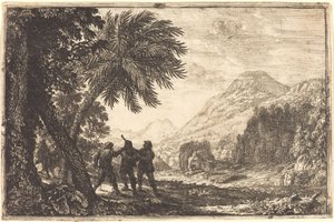 景观与旅人(Scène de brigands) 作者 克劳德·洛兰