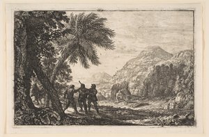 有旅人的风景，1633年。 作者 克劳德·洛兰