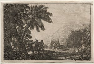 与强盗共处风景，1633年。 作者 克劳德·洛兰