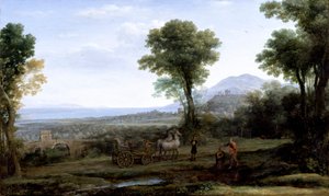 圣菲利普给太监施洗的风景》，1678年 作者 克劳德·洛兰