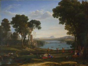 以撒和丽贝卡联姻的风景，1648年 作者 克劳德·洛兰