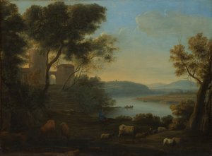 田园风光：罗马Campagna，ca。 1639。 作者 克劳德·洛兰
