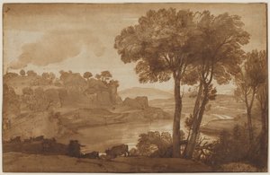 Acqua Acetosa直肠的视图，c。 1645。 作者 克劳德·洛兰