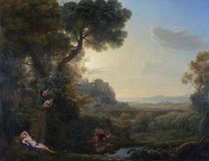 1644年与Narcissus和Echo景观