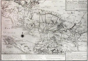 阿特拉斯131 H f.42 Bas Poitou，Aunis和Saintonge地图与1716年Aiguillon湾的沼泽地图