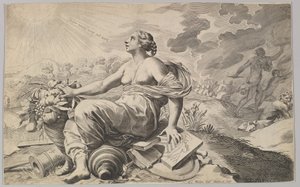带有黎塞留臂章的法国寓言故事 Allégorie sur la Paix. 作者 克劳德·梅伦