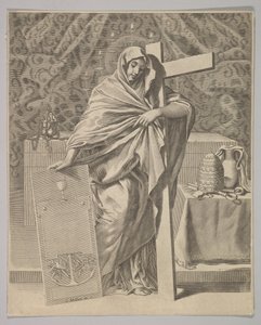 信仰的拟人化，1642年。 作者 Claude Mellan