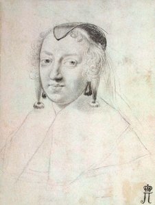奥地利的安妮1601-1666年的画像，1643年之前。   作者 克劳德·梅伦