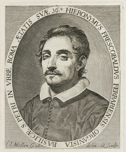 作曲家吉罗拉莫·弗雷斯科瓦尔迪（Girolamo Frescobaldi）1583-1643年的肖像，1634年