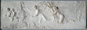 克劳德-米歇尔（Claude Michel dit Clodion）（1738-1814年）的浮雕，潘在爱慕的注视下追赶西林克斯。1782年左右 巴黎，卢浮宫博物馆