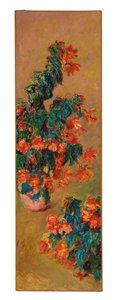 花盆里的红色杜鹃花，1883年 作者 克劳德·莫奈