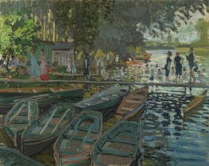 Badende bei LaGrenouillère。 1869年 作者 克劳德·莫奈
