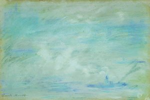 船在泰晤士河上，阴霾效果；泰晤士河上的船，起雾效果，1901年 作者 克劳德·莫奈