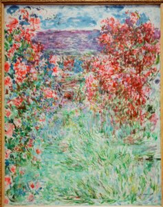 玫瑰之间的房子 作者 Claude Monet